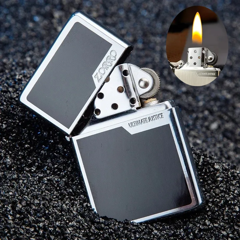 Fire Starting Kit - ไฟแช็กทองเหลืองแท้สีทอง - ระบบจุดไฟแบบล้อหมุน ทนลม ใช้งานได้จริง ของขวัญสุดสร้างสรรค์และเหมาะสำหรับผู้ชาย