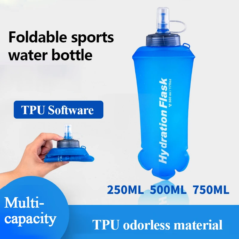 250ml 500ml 750ml ขวดน้ําพับแบ - Water Bag Collapsible บทวิจารณ์และราคา